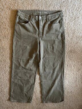 Old Navy - Extra Highrise Ski Hi Wide Leg - Olive Green - Size 16
